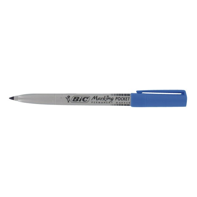 Marqueur Permanent Bleu Pointe Fine Ogive BIC référence fournisseur 2432955